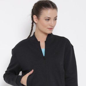 Black F Doubleknit Bomber Jacket